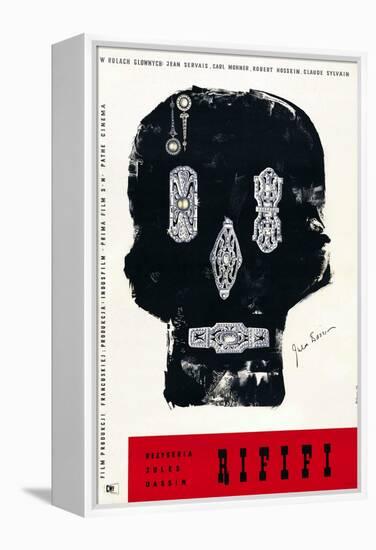 Rififi, Polish Poster Art, 1955-null-Framed Stretched Canvas