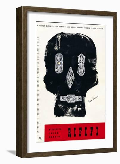 Rififi, Polish Poster Art, 1955-null-Framed Premium Giclee Print