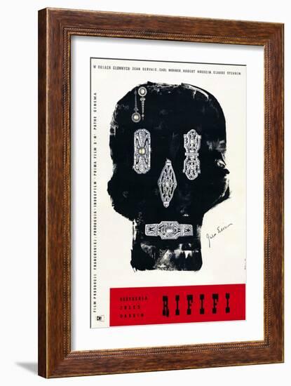 Rififi, Polish Poster Art, 1955-null-Framed Premium Giclee Print