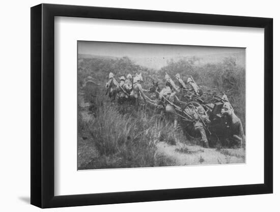 'Rifle Brigade Practising Hill Climbing with Maxim', 1902-Unknown-Framed Photographic Print