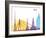 Riga Skyline Pop-paulrommer-Framed Art Print