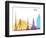 Riga Skyline Pop-paulrommer-Framed Art Print