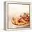 Rigatoni with Tomato Sauce and Parmigiano-null-Framed Premier Image Canvas