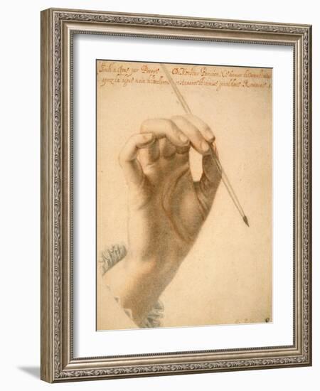 Right Hand of Artemisia Gentileschi Holding a Brush-Pierre Dumonstier II-Framed Art Print