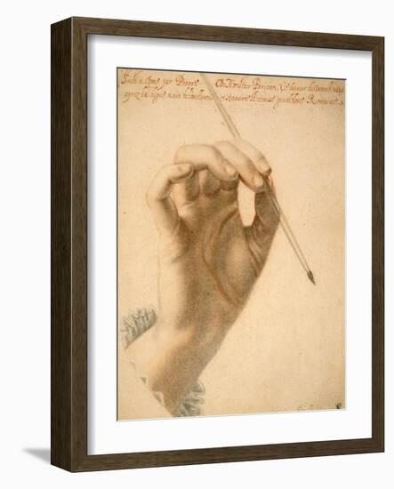 Right Hand of Artemisia Gentileschi Holding a Brush-Pierre Dumonstier II-Framed Art Print