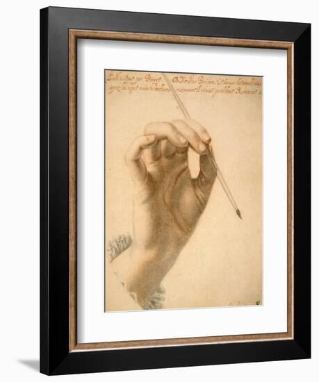 Right Hand of Artemisia Gentileschi Holding a Brush-Pierre Dumonstier II-Framed Premium Giclee Print