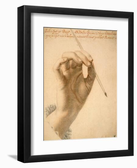 Right Hand of Artemisia Gentileschi Holding a Brush-Pierre Dumonstier II-Framed Premium Giclee Print