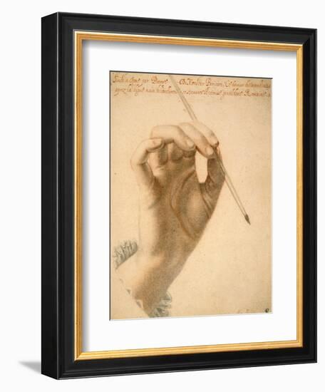 Right Hand of Artemisia Gentileschi Holding a Brush-Pierre Dumonstier II-Framed Premium Giclee Print