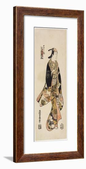Right: in the Style of an Actor, C. 1730-Nishimura Shigenaga-Framed Giclee Print