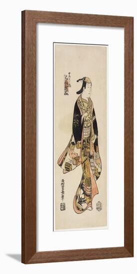 Right: in the Style of an Actor, C. 1730-Nishimura Shigenaga-Framed Giclee Print