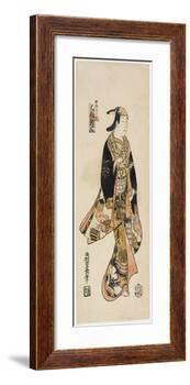 Right: in the Style of an Actor, C. 1730-Nishimura Shigenaga-Framed Giclee Print