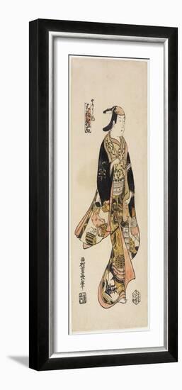 Right: in the Style of an Actor, C. 1730-Nishimura Shigenaga-Framed Giclee Print