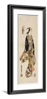 Right: in the Style of an Actor, C. 1730-Nishimura Shigenaga-Framed Giclee Print