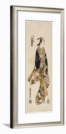 Right: in the Style of an Actor, C. 1730-Nishimura Shigenaga-Framed Giclee Print