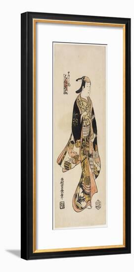 Right: in the Style of an Actor, C. 1730-Nishimura Shigenaga-Framed Giclee Print