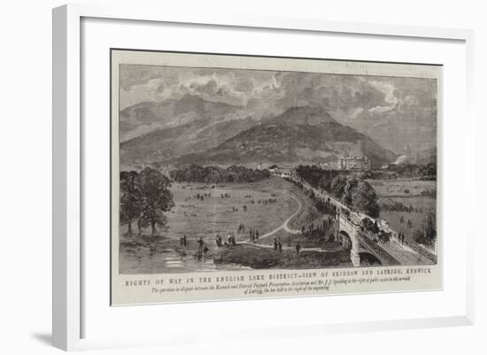 Rights of Way in the English Lake District, View of Skiddaw and Latrigg, Keswick-null-Framed Giclee Print