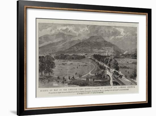 Rights of Way in the English Lake District, View of Skiddaw and Latrigg, Keswick-null-Framed Giclee Print