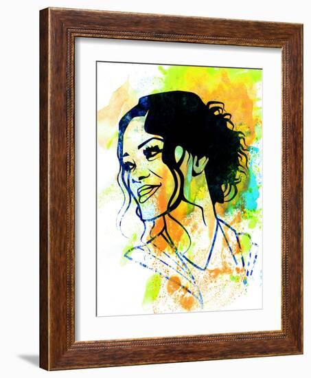 Rihanna Watercolor-Nelly Glenn-Framed Premium Giclee Print