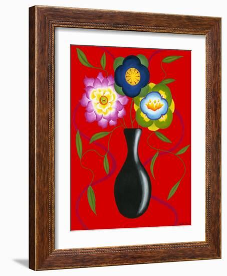 Riki's Stylized Flowers II-Chariklia Zarris-Framed Art Print