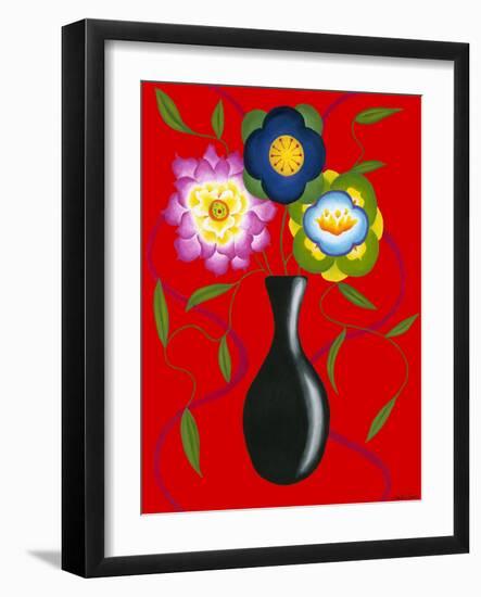 Riki's Stylized Flowers II-Chariklia Zarris-Framed Art Print