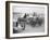 Riley, Buick and Bugatti on the start line at a Surbiton Motor Club race meeting, Brooklands, 1928-Bill Brunell-Framed Photographic Print