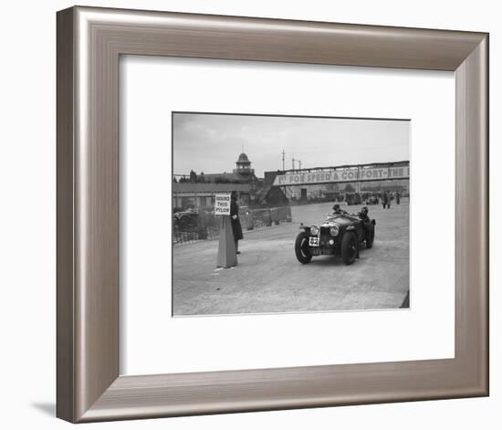 Riley Sprite competing in the JCC Rally, Brooklands, Surrey, 1939-Bill Brunell-Framed Photographic Print