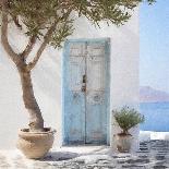 Blue Greek Door 3-RileyB-Art Print