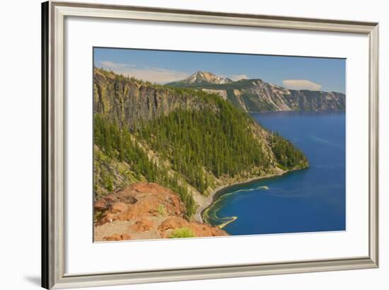 Rim, Crater Lake, Crater Lake National Park, Oregon, USA-Michel Hersen-Framed Photographic Print