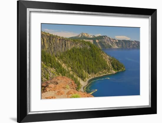 Rim, Crater Lake, Crater Lake National Park, Oregon, USA-Michel Hersen-Framed Photographic Print