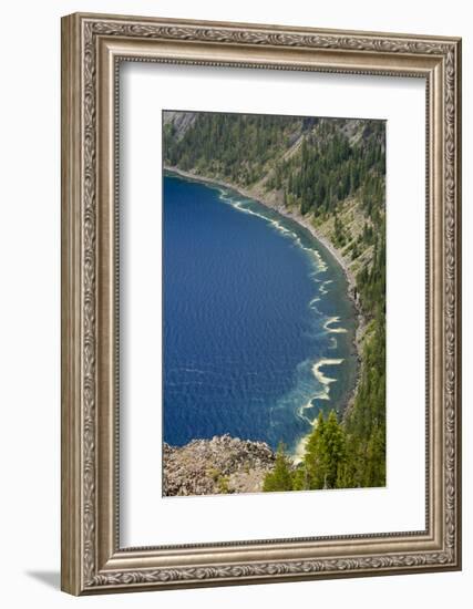 Rim, Crater Lake, Crater Lake National Park, Oregon, USA-Michel Hersen-Framed Photographic Print