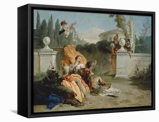 Rinaldo and Armida Surprised by Ubaldo and Carlo-Giovanni Battista Tiepolo-Framed Premier Image Canvas