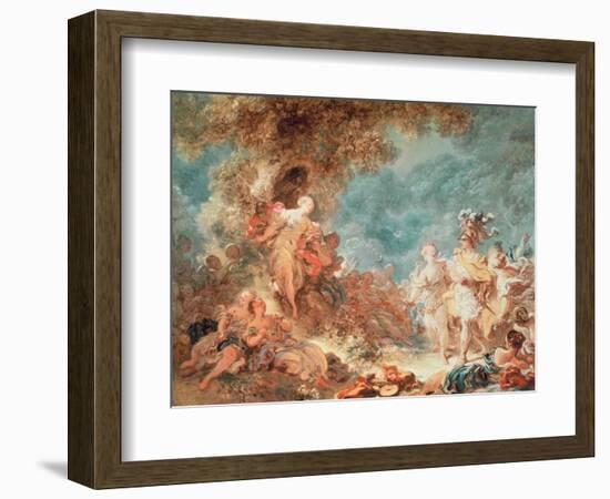 Rinaldo in the Garden of the Palace of Armida-Jean-Honoré Fragonard-Framed Giclee Print