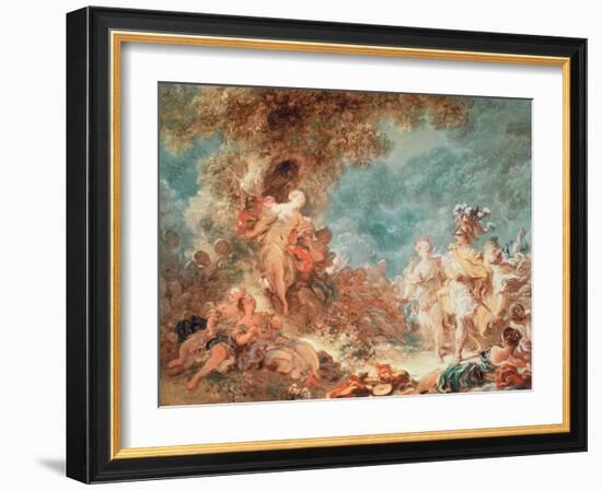 Rinaldo in the Garden of the Palace of Armida-Jean-Honoré Fragonard-Framed Giclee Print