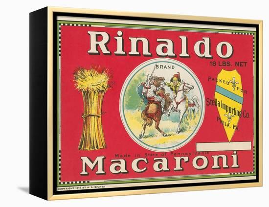 Rinaldo Macaroni Label-null-Framed Stretched Canvas