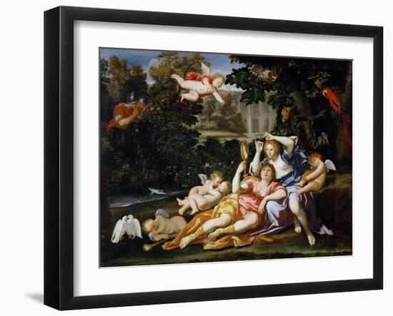 Rinaldo Presents Armida with a Mirror-Domenichino-Framed Giclee Print