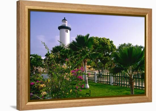 Rincon Lighthouse and Garden, Puerto Rico-George Oze-Framed Premier Image Canvas