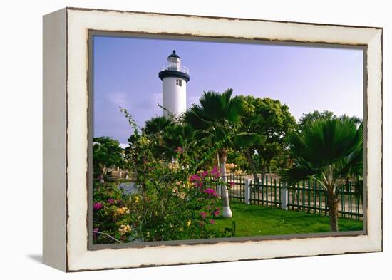 Rincon Lighthouse and Garden, Puerto Rico-George Oze-Framed Premier Image Canvas