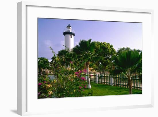 Rincon Lighthouse and Garden, Puerto Rico-George Oze-Framed Photographic Print