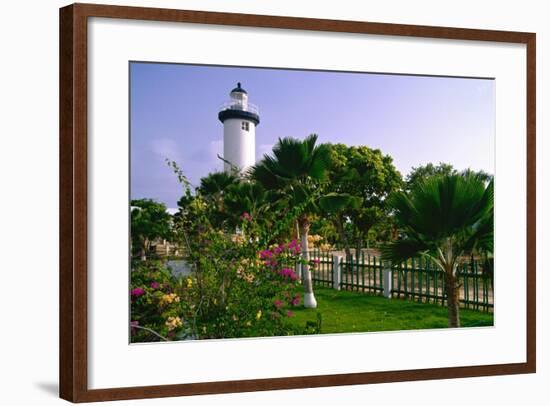 Rincon Lighthouse and Garden, Puerto Rico-George Oze-Framed Photographic Print