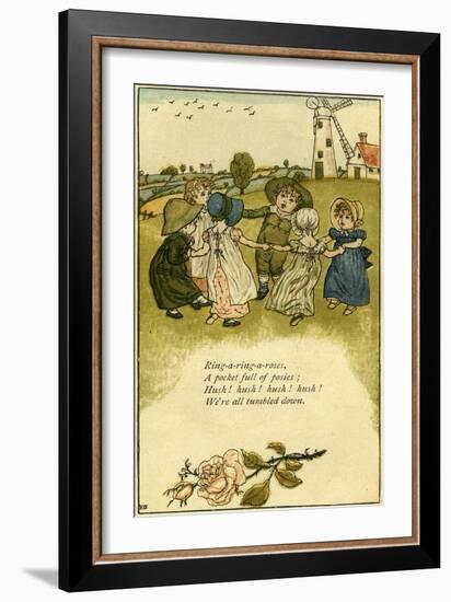 Ring-a-ring-a-roses by Kate Greenaway-Kate Greenaway-Framed Giclee Print