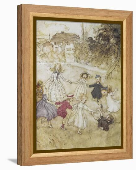 Ring-a-ring-a-roses-Arthur Rackham-Framed Premier Image Canvas