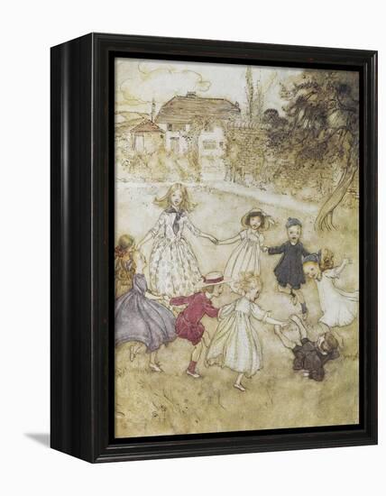 Ring-a-ring-a-roses-Arthur Rackham-Framed Premier Image Canvas