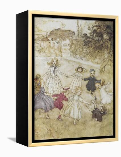 Ring-a-ring-a-roses-Arthur Rackham-Framed Premier Image Canvas