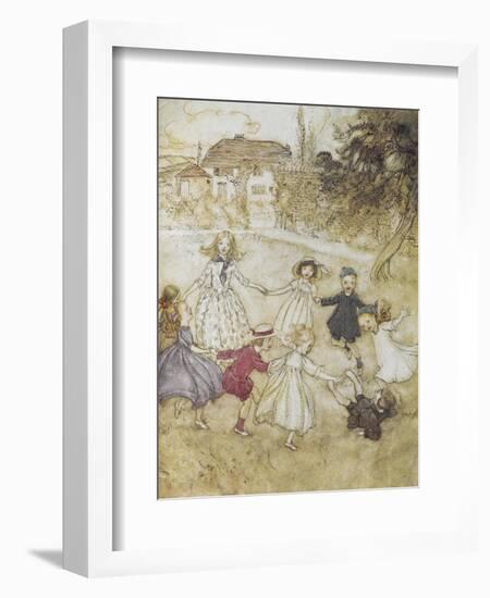 Ring-a-ring-a-roses-Arthur Rackham-Framed Giclee Print