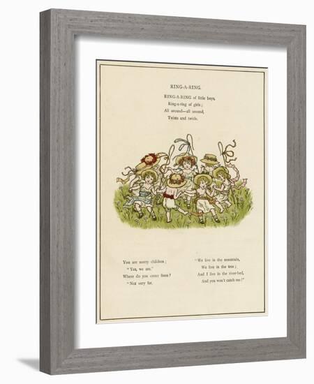 Ring-A-Ring -- Children Dancing-Kate Greenaway-Framed Art Print