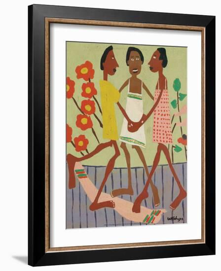 Ring Around the Rosey-William H Johnson-Framed Art Print