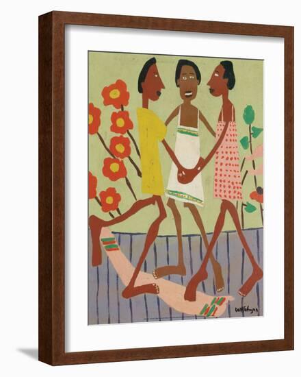 Ring Around the Rosey-William H Johnson-Framed Art Print