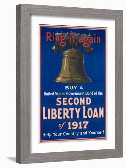 Ring it Again Second Liberty Loan Poster-null-Framed Giclee Print