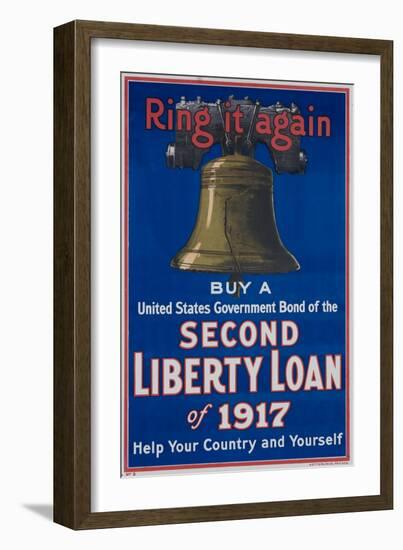 Ring it Again Second Liberty Loan Poster-null-Framed Giclee Print