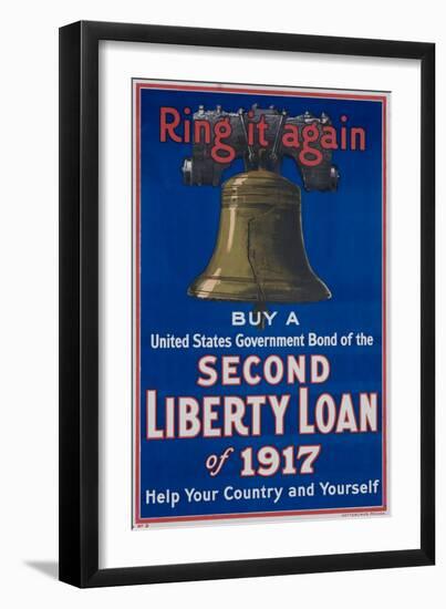 Ring it Again Second Liberty Loan Poster-null-Framed Giclee Print